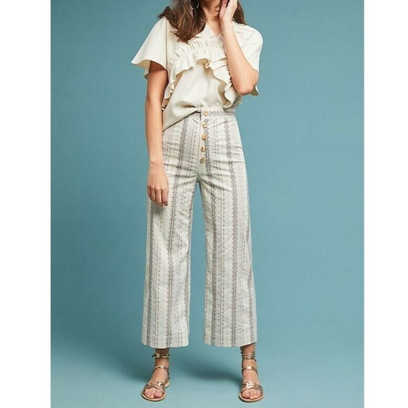 Anthro’s The Odells stripe sailor pants - Picture 2 of 10